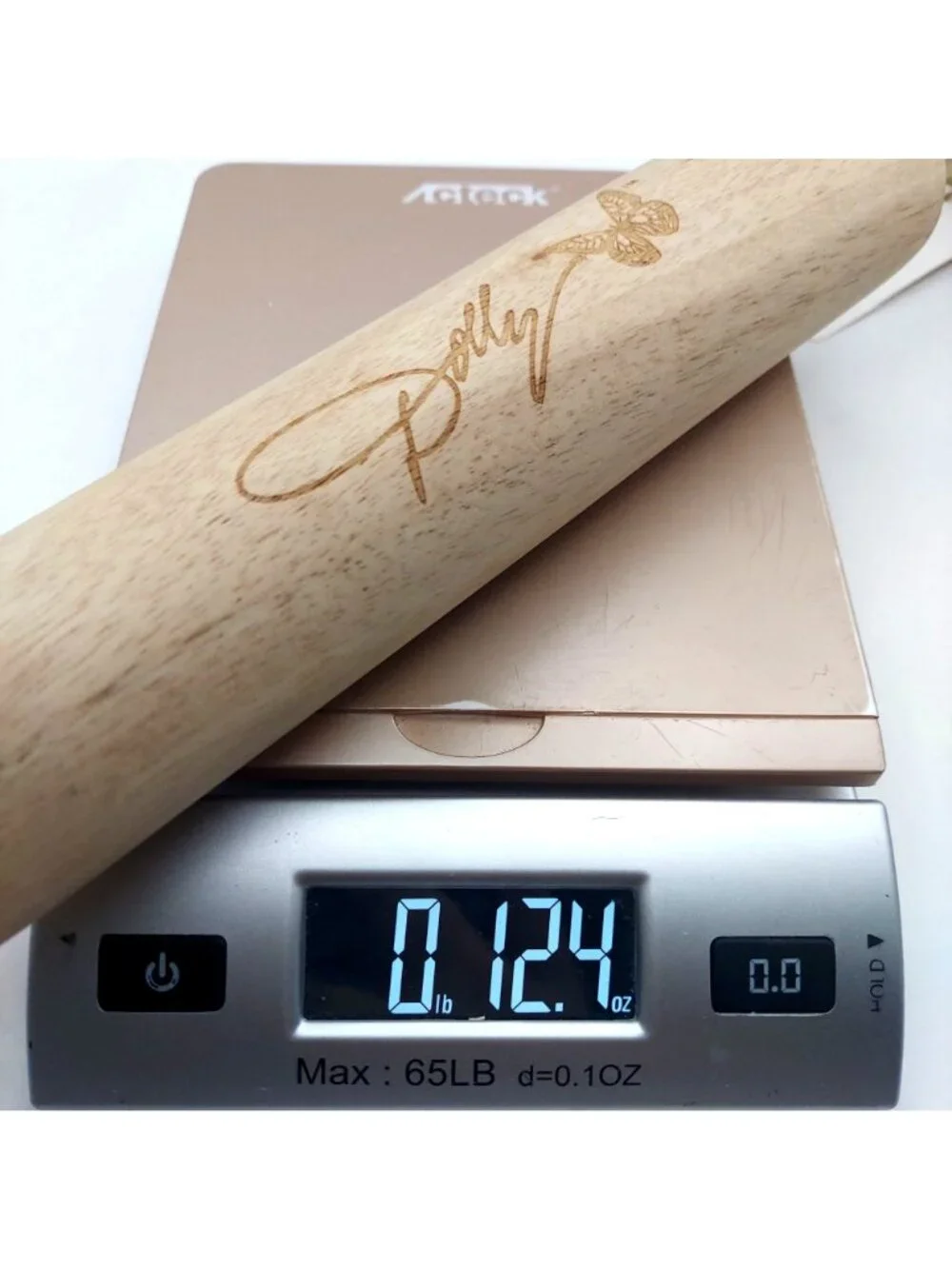 Dolly Parton Wood Rolling Pin Engraved Butterfly Signature NEW w/ Tags Farmhouse